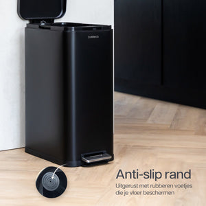 Prullenbak Prestige Smal - 50L / Mat Zwart