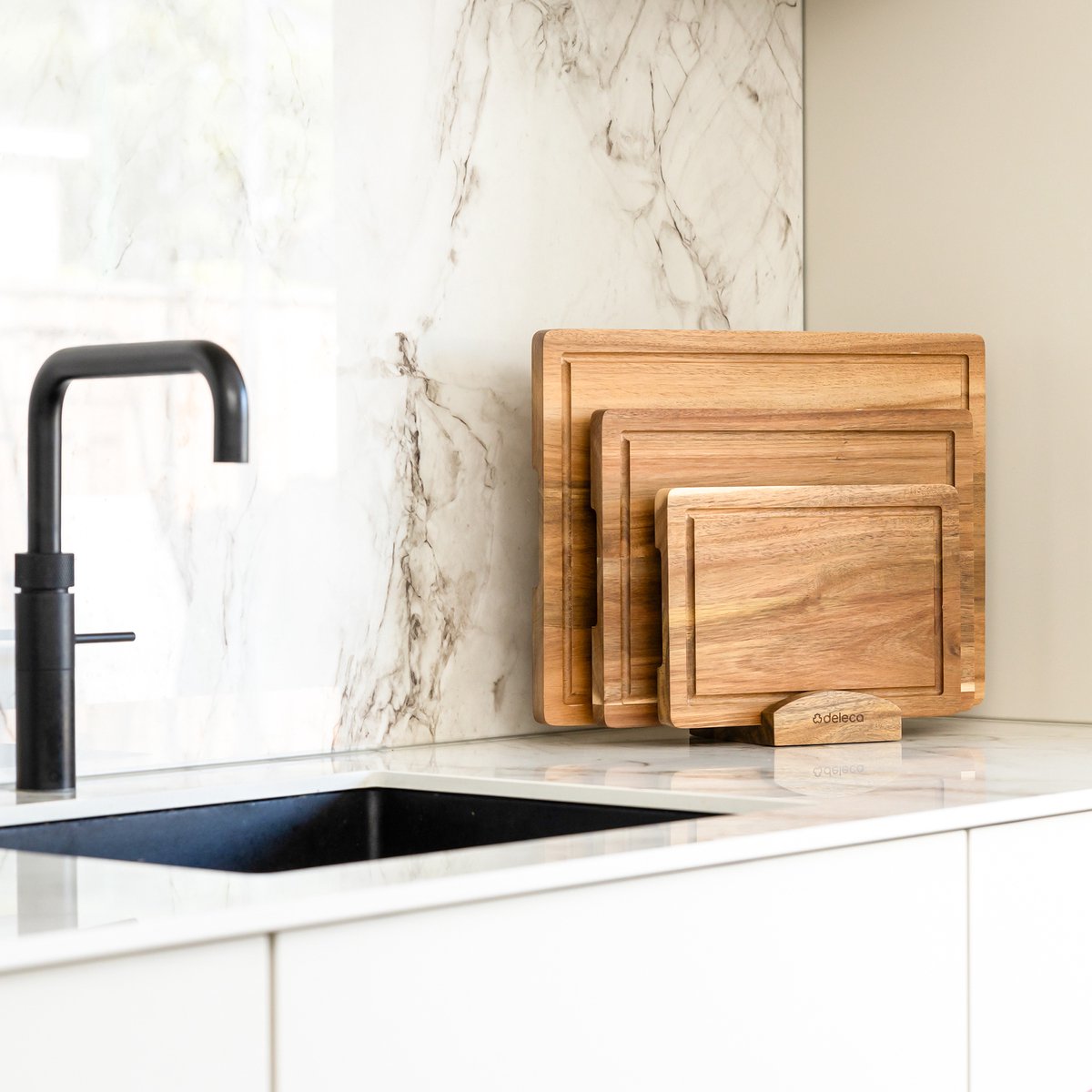 Acacia Snijplankenset met Houder