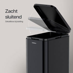 Prullenbak Prestige Smal - 50L / Mat Zwart