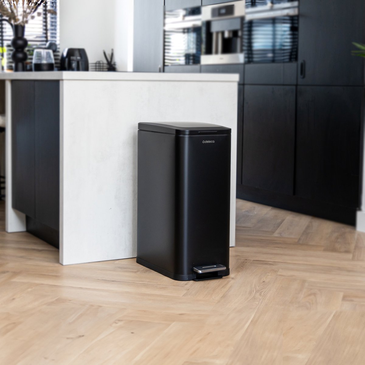 Prullenbak Prestige Smal - 50L / Mat Zwart