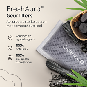 4x Geurvreter Filters - Voor FreshAura prullenbakken - Bamboe Houtskool