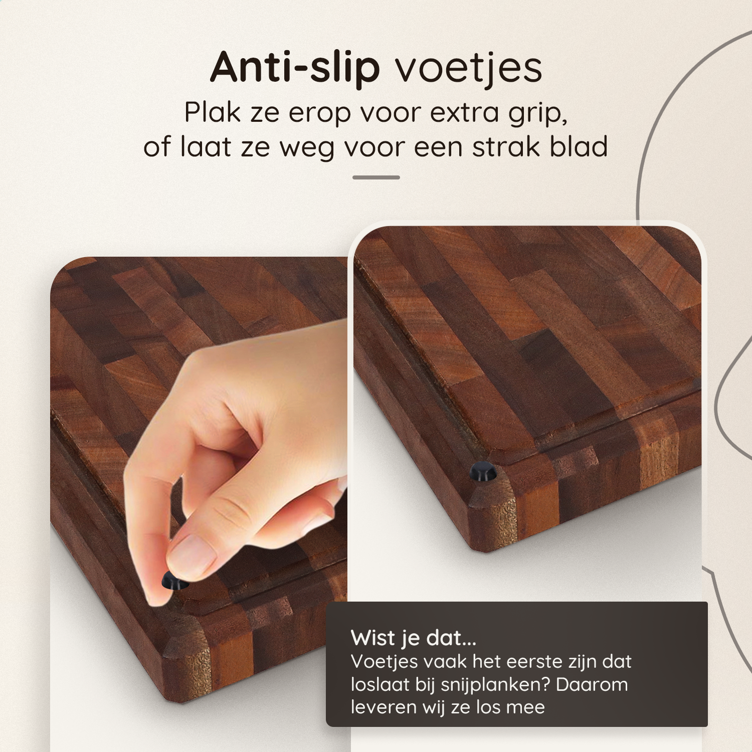 Walnoot Kopshouten Snijplank