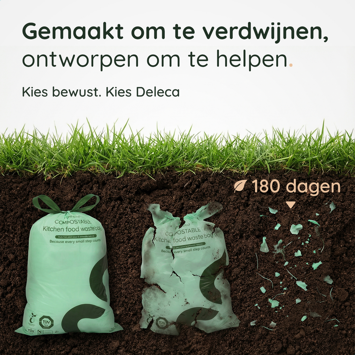 30 Liter Vuilniszakken (30x) - 100% Biozakken – Deleca