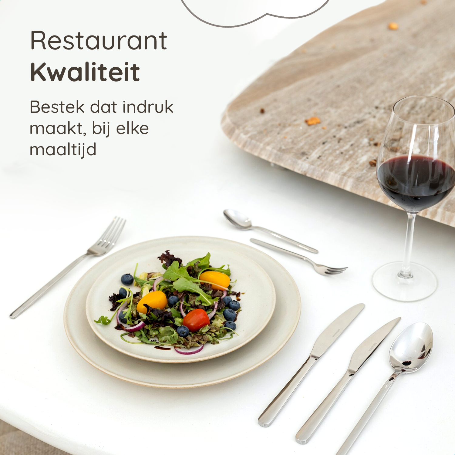 Bestekset Amor - 6 Personen / Zilver 18.0 Edelstaal