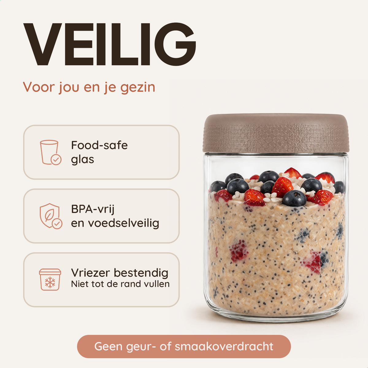 Overnight Oats Potjes 500 ml