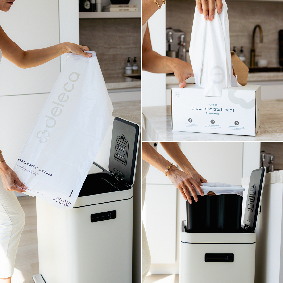 50x Vuilniszakken 30L - 51x72 cm / GRS Gerecycled