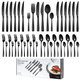 Bestekset Essential - 6 Personen / Zwart 18.0 Edelstaal