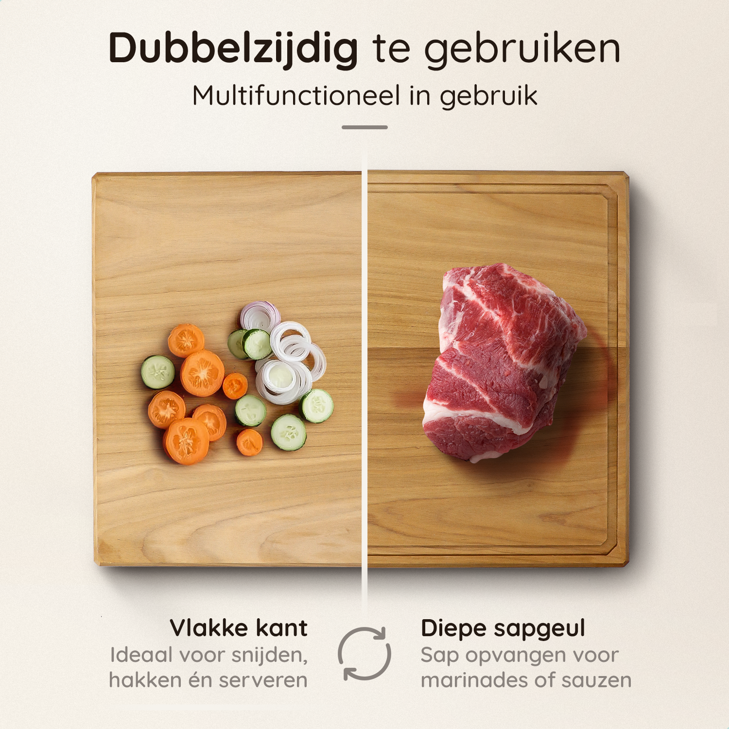 Teakhouten Snijplank