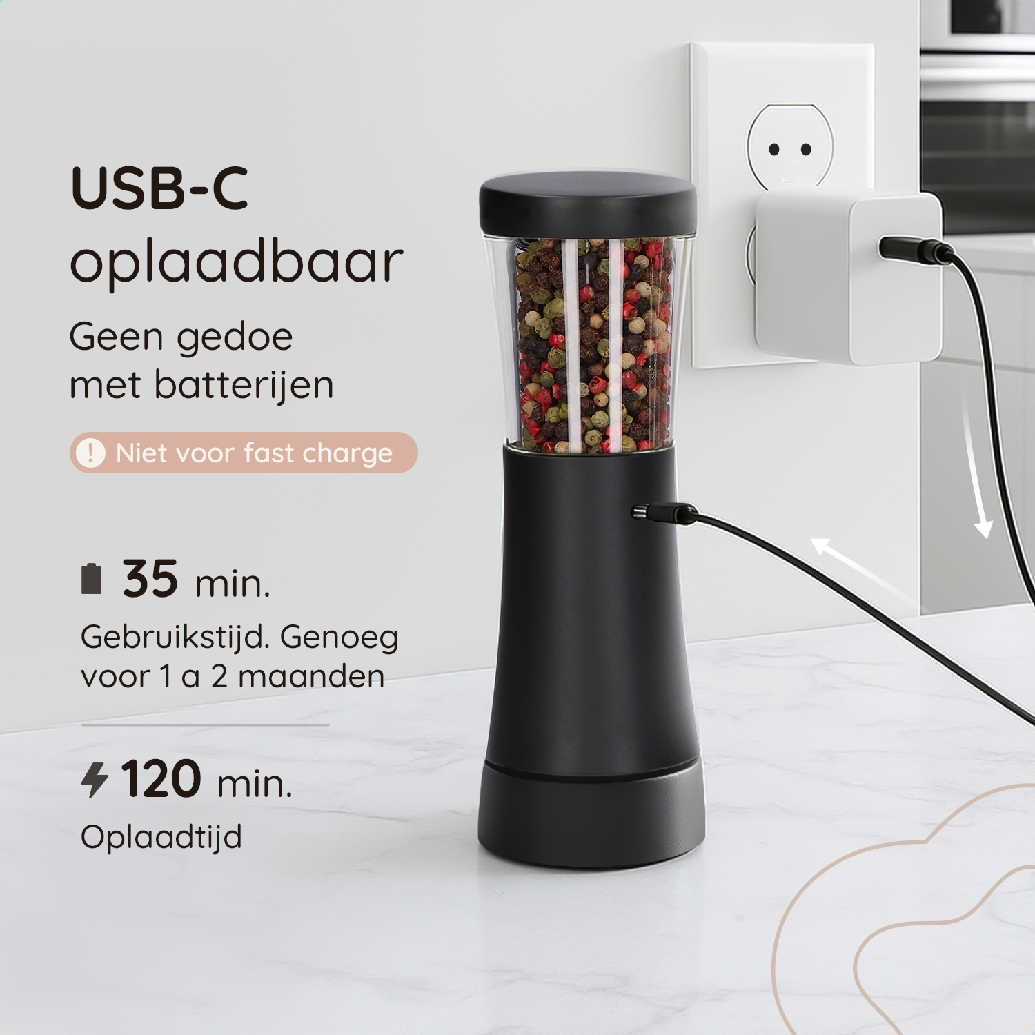 Peper en zoutmolen set Gustaro