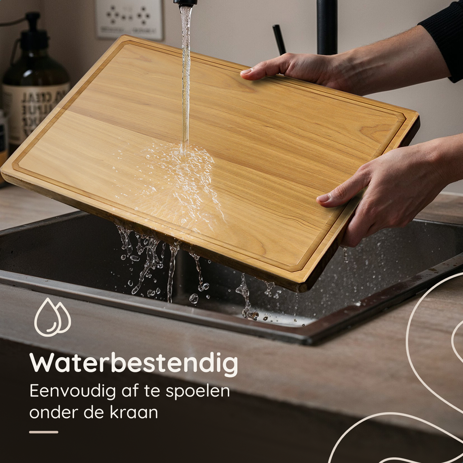 Teakhouten Snijplank