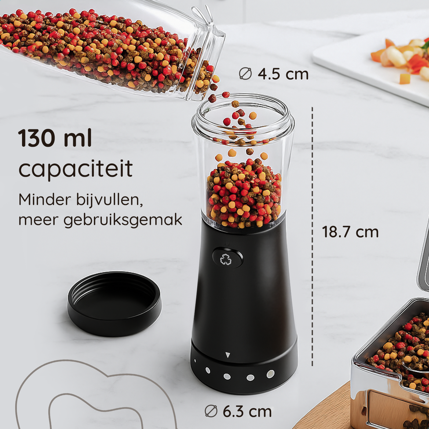 Peper en zoutmolen set Gustaro