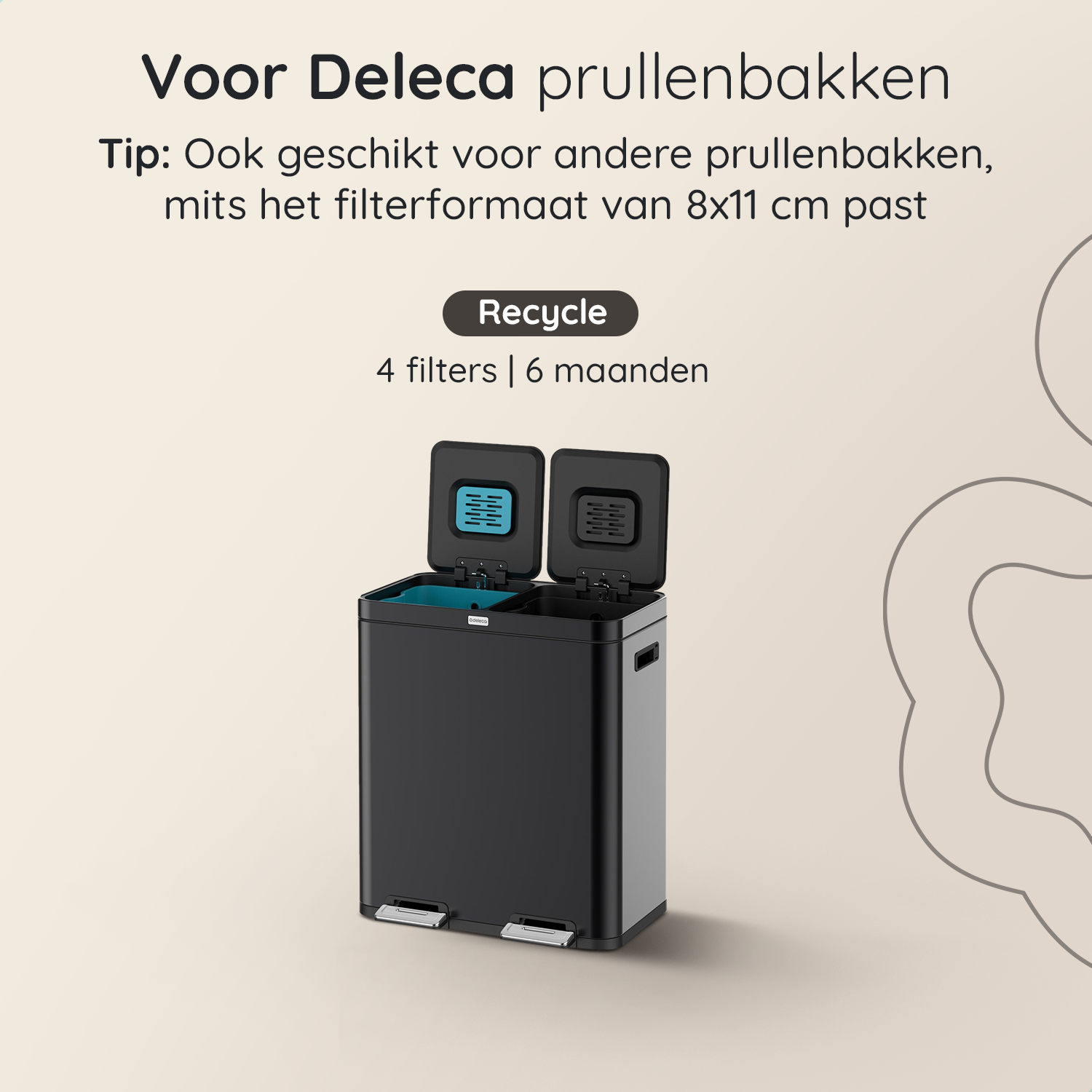 Deleca 4x FreshAura Geurvreter Filters