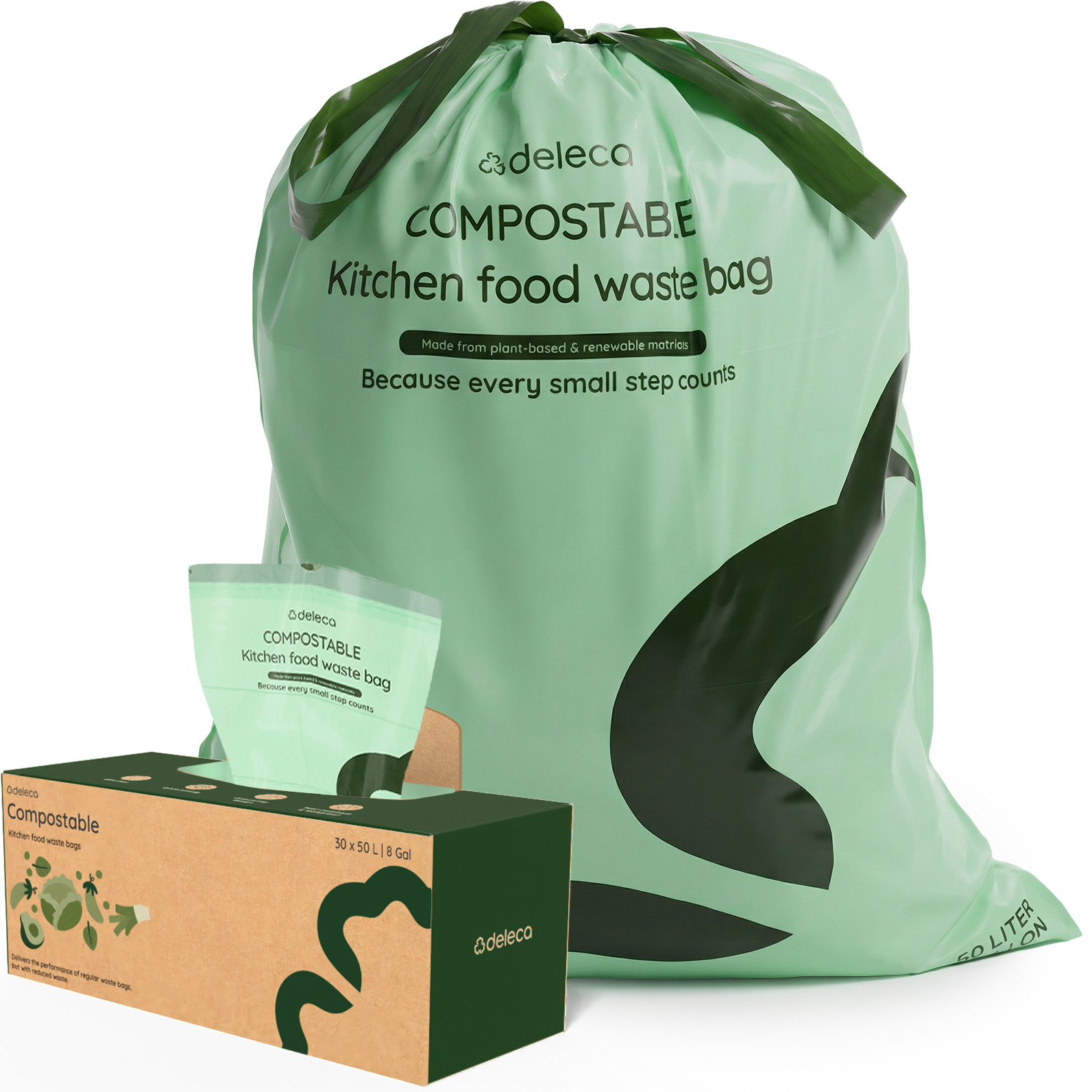 50 Liter Vuilniszakken (30x) - 100% Biozakken