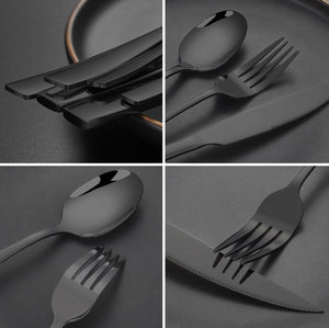 Bestekset Essential - 6 Personen / RVS Zwart