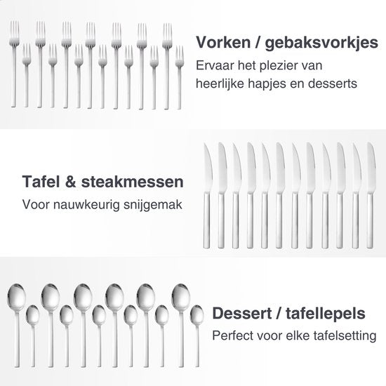 Luxe Bestekset Elegantia - 6 Pers.