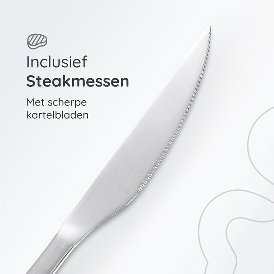 Bestekset Essential - 6 Personen / RVS Zilver