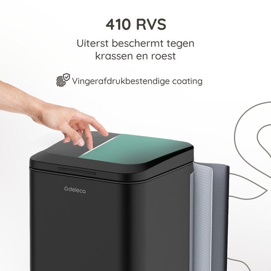 Prullenbak Prestige 30L / Mat Zwart