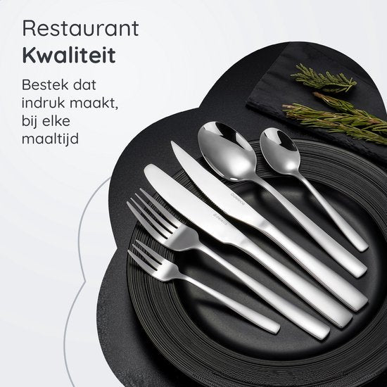 Bestekset Essential - 12 Personen / Zilver 18.0 Edelstaal