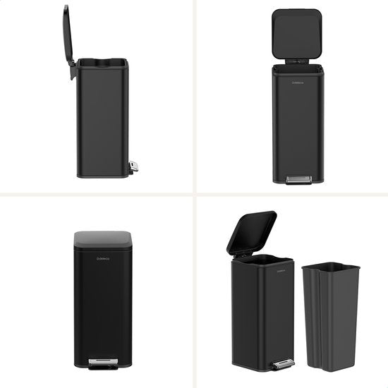 Prullenbak Prestige 30L / Mat Zwart