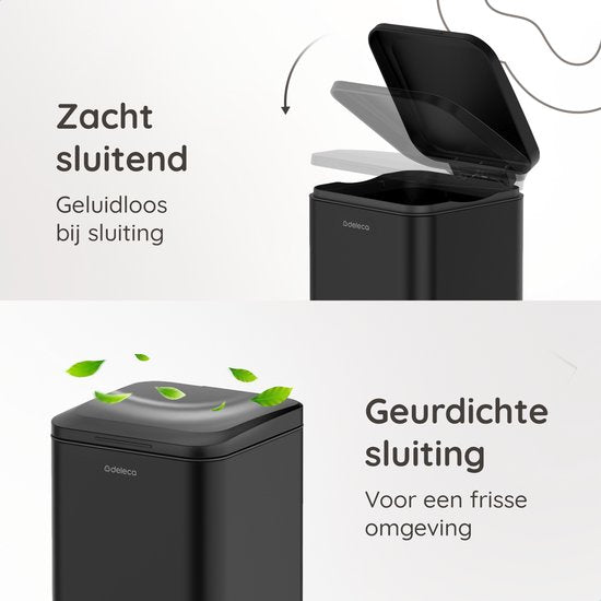 Prullenbak Prestige 30L / Mat Zwart