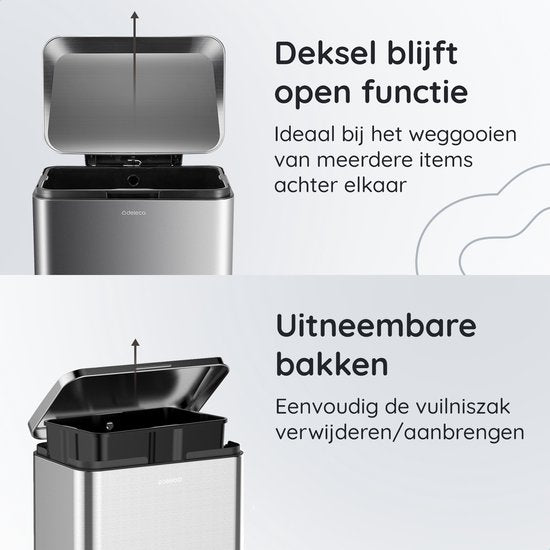 Prullenbak Prestige - 50L / RVS