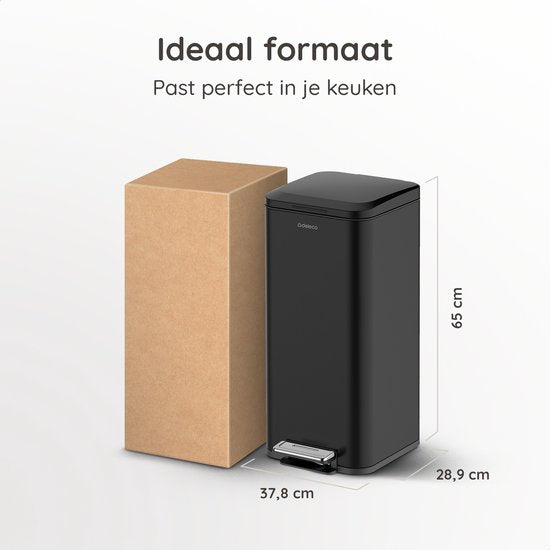 Prullenbak Prestige 30L / Mat Zwart