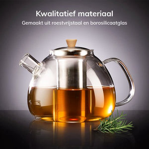 Borosilicaat Glazen Theepot met Filter - 1.5L