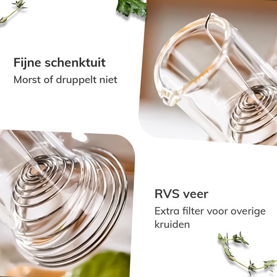 Borosilicaat Glazen Theepot met Filter - 1.5L