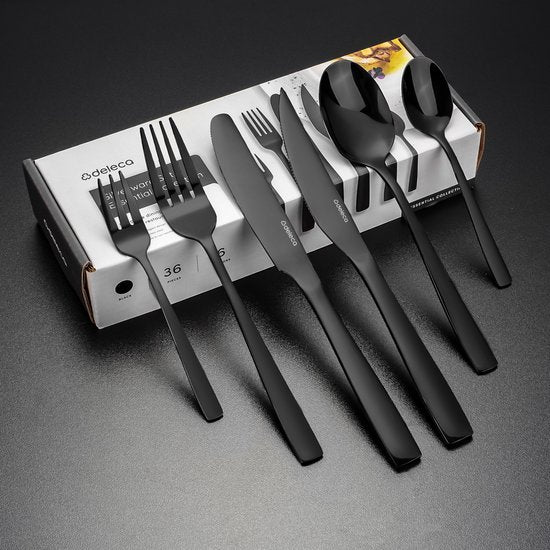 Bestekset Essential - 6 Personen / RVS Zwart