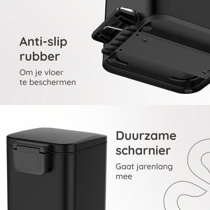 Prullenbak Prestige 30L / Mat Zwart
