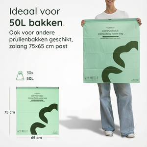 50 Liter Vuilniszakken (30x) - 100% Biozakken