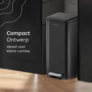 Prullenbak Prestige 30L / Mat Zwart