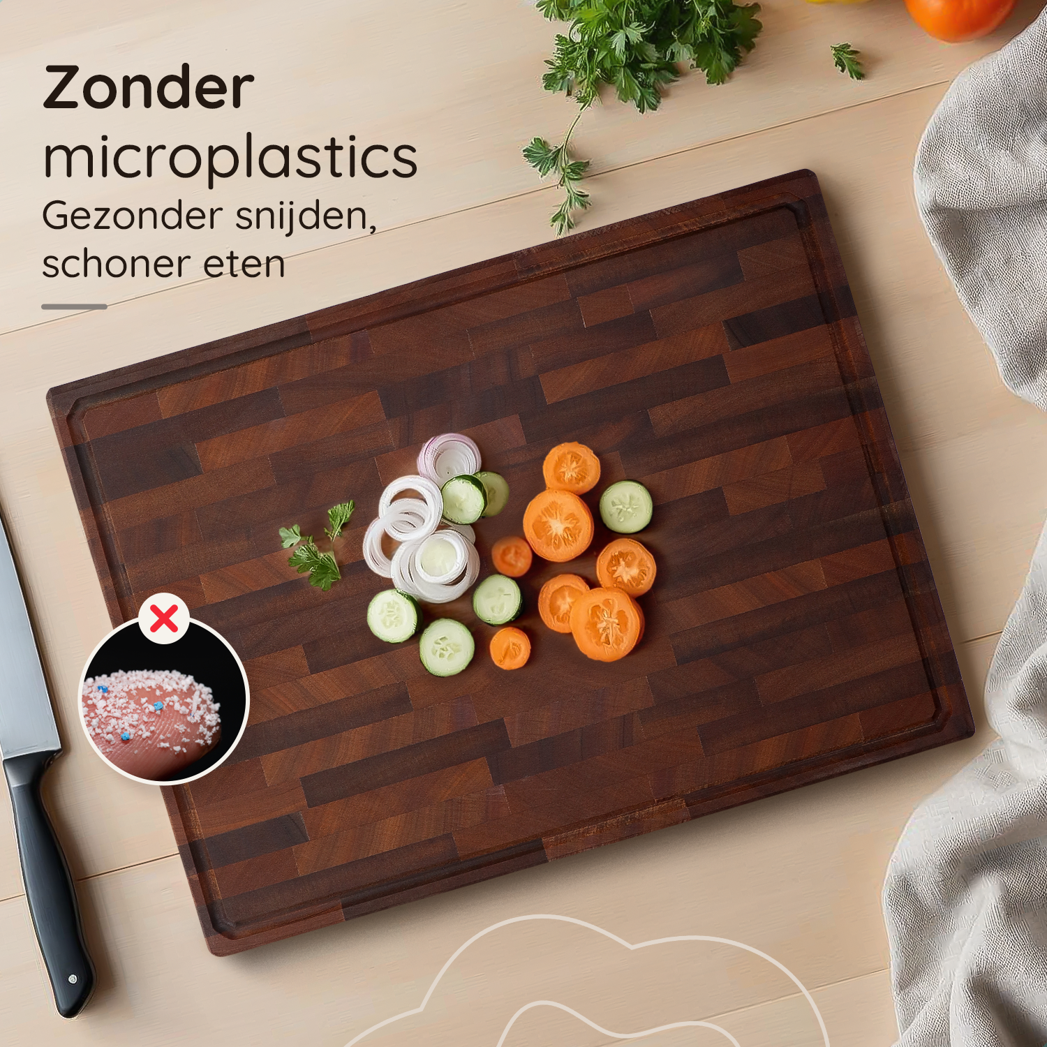 Walnoot Kopshouten Snijplank