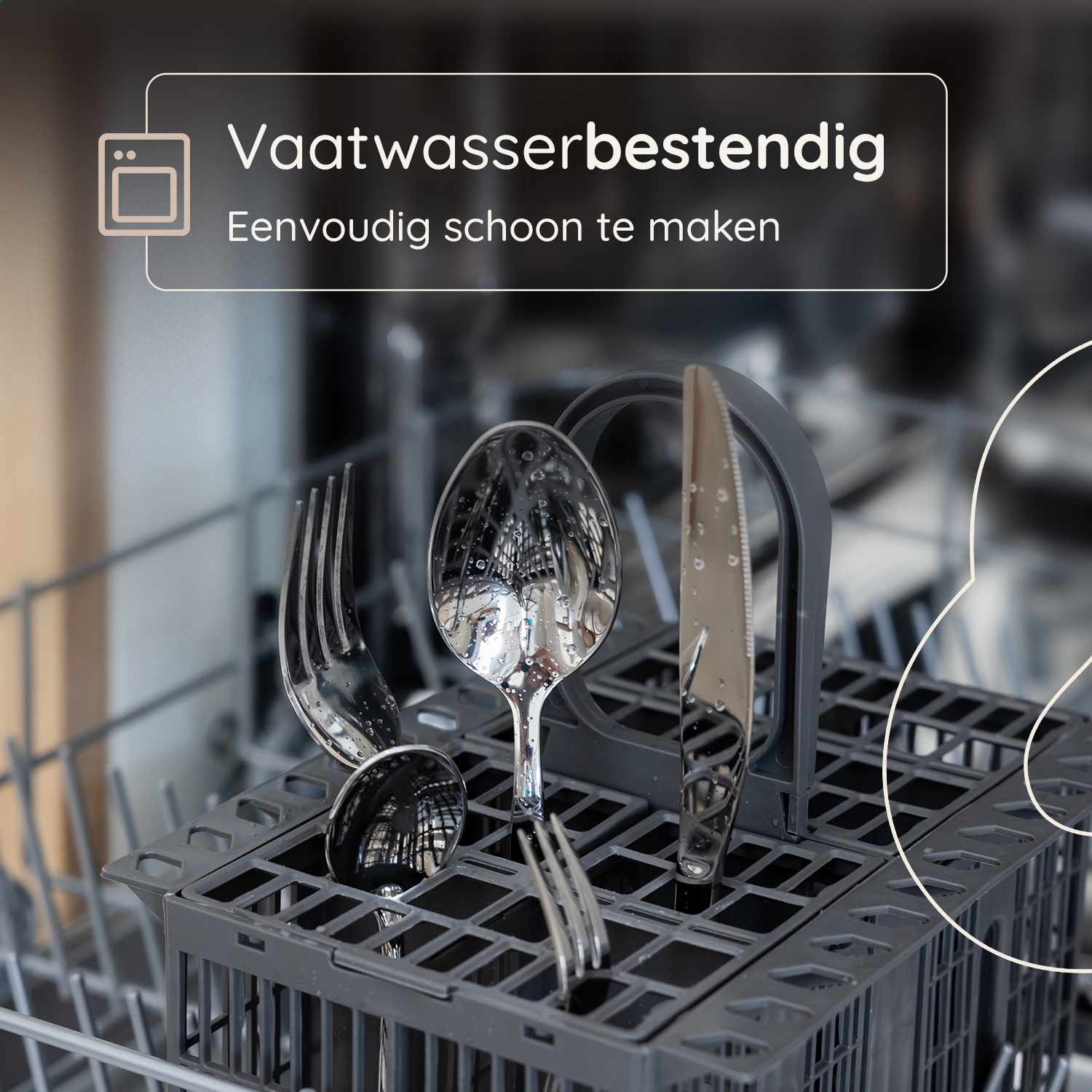 Bestekset Amor - 6 Personen / Zilver 18.0 Edelstaal