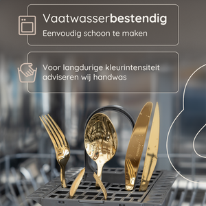 Bestekset Amor - 6 Personen / Goud 18.0 Edelstaal