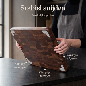 Signature Walnoot Kopshouten Snijplank -  43x33x3 cm