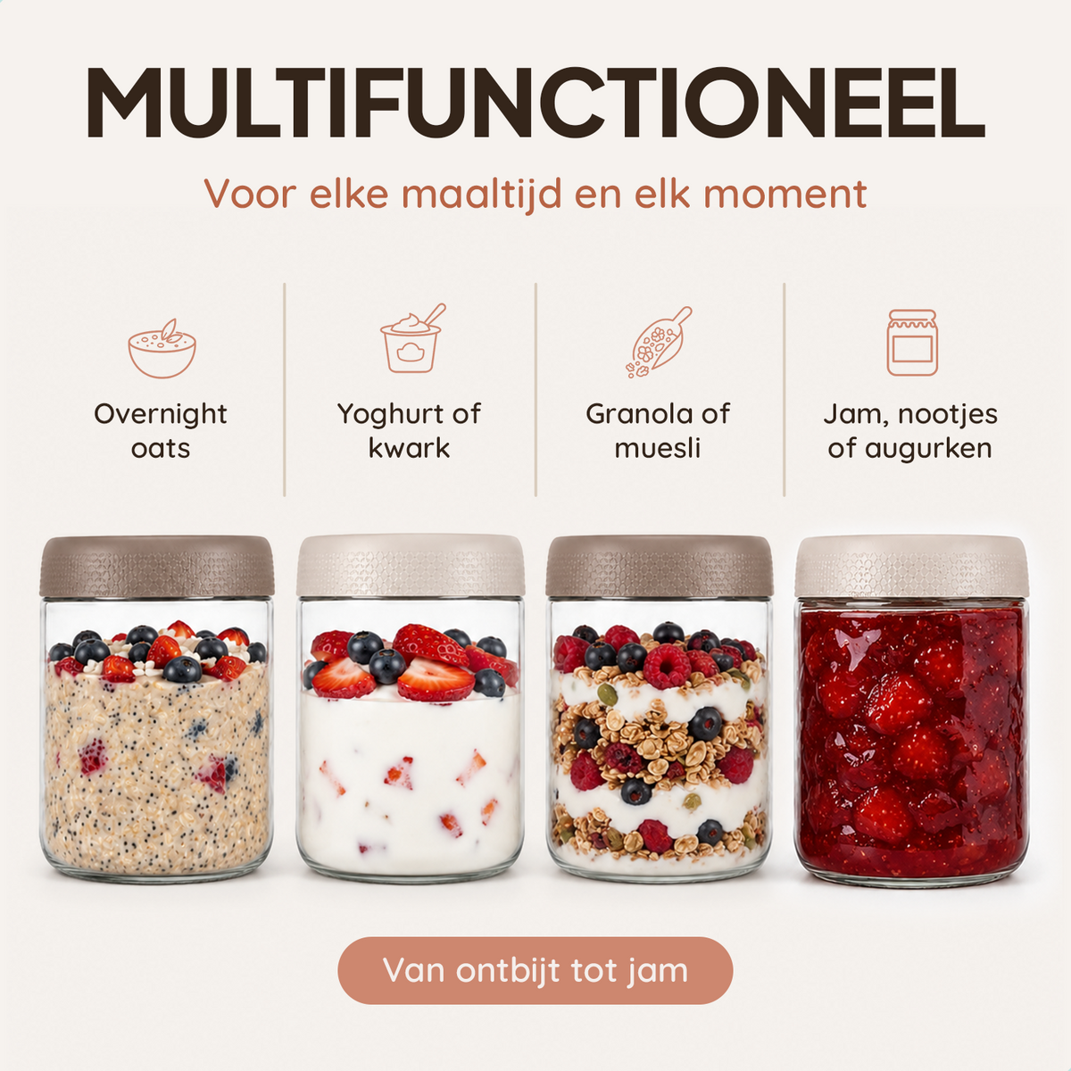 Overnight Oats Potjes 500 ml
