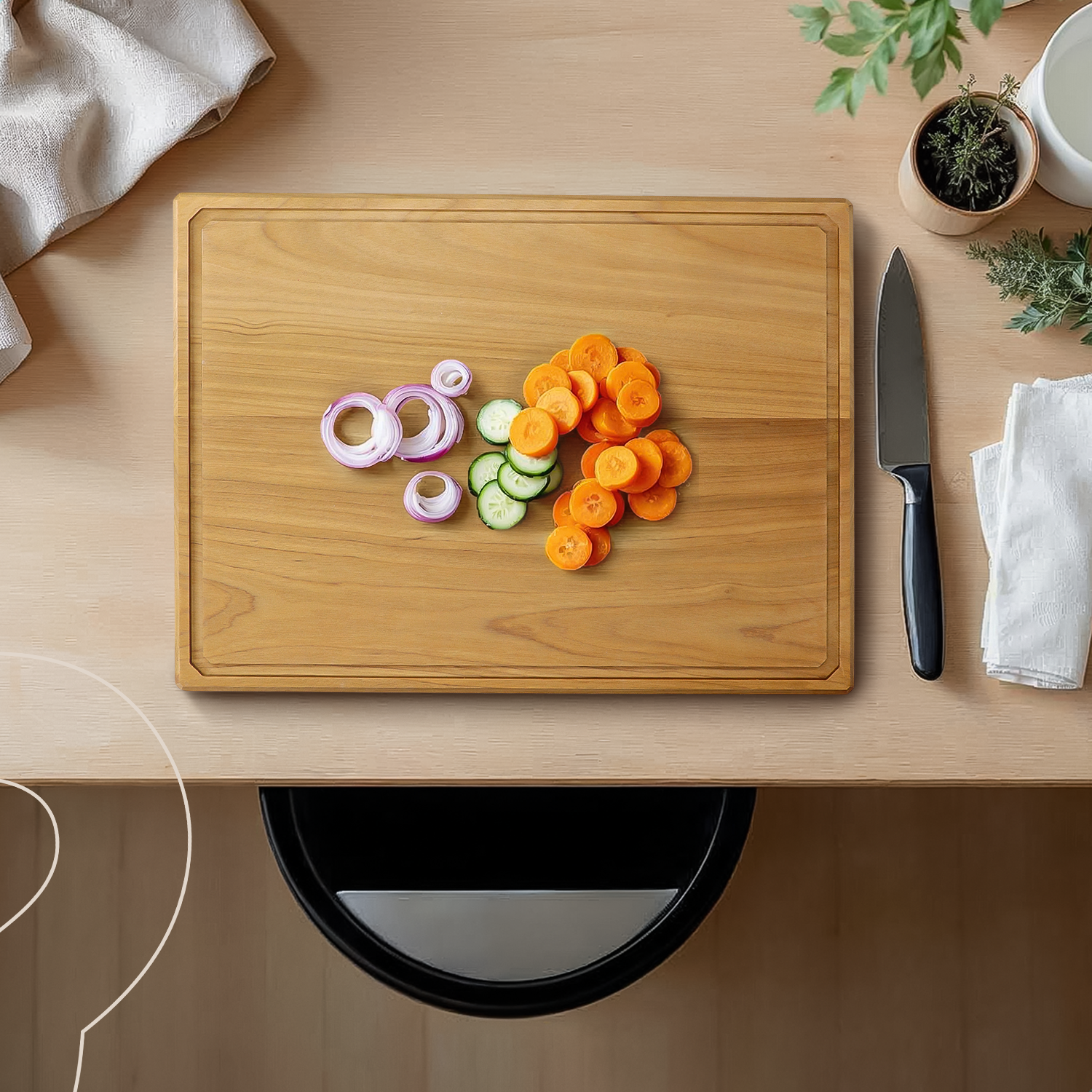 Teakhouten Snijplank