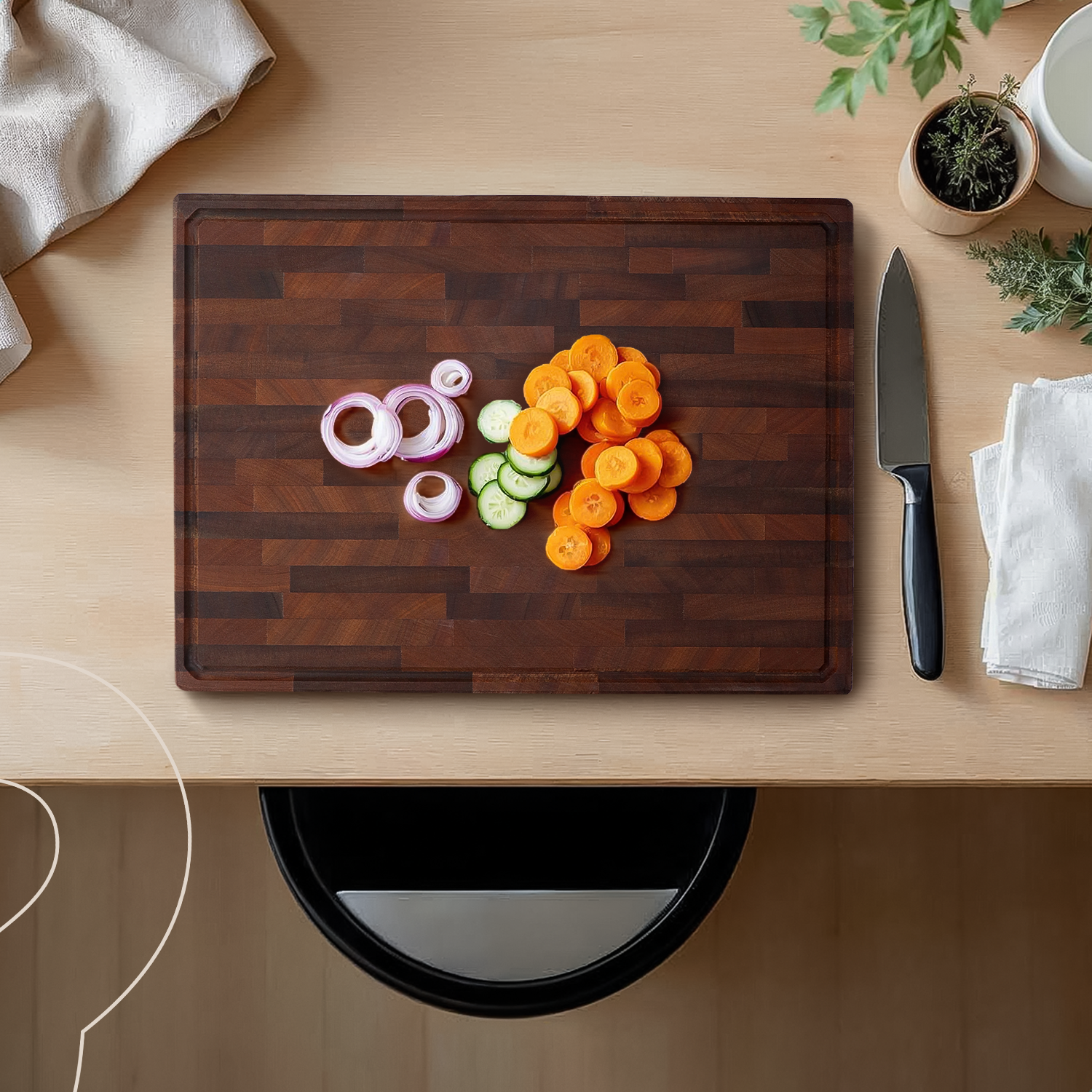 Walnoot Kopshouten Snijplank