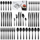 Bestekset Essential - 12 Personen / Zwart 18.0 Edelstaal