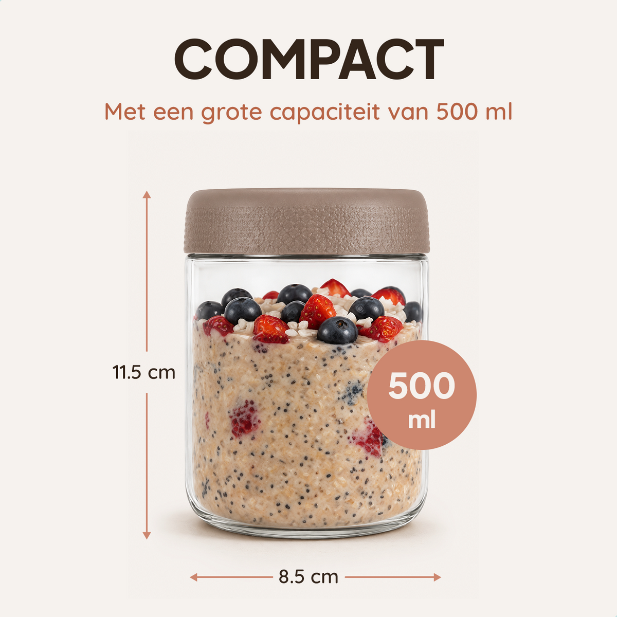Overnight Oats Potjes 500 ml