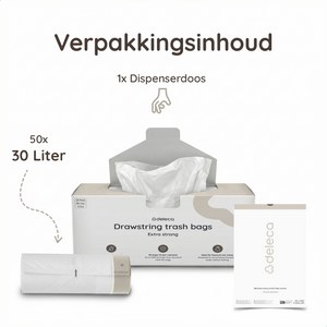 50x Vuilniszakken 30L - 51x72 cm / GRS Gerecycled