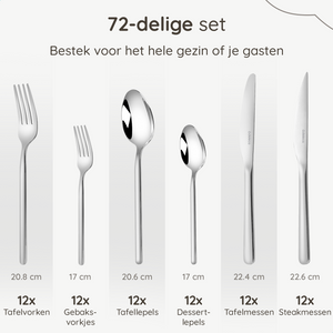 Luxe Bestekset Amor 18.10 - 12 Pers.