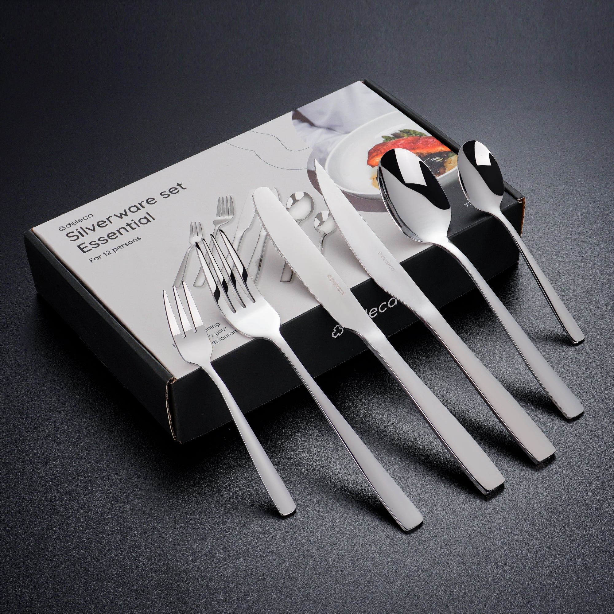 Bestekset Essential - 12 Personen / Zilver 18.0 Edelstaal