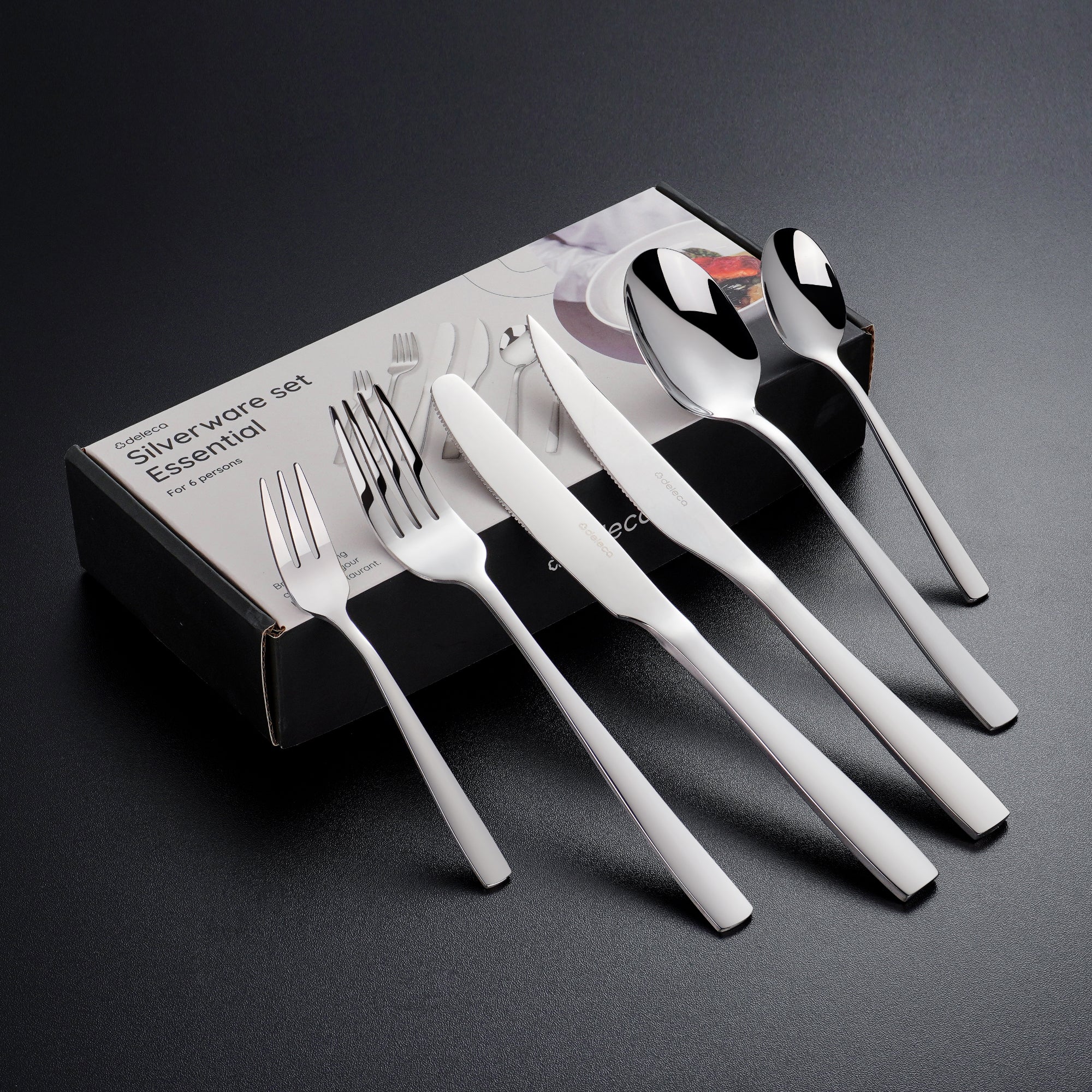 Bestekset Essential - 6 Personen / Zilver 18.0 Edelstaal