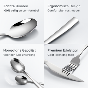 Bestekset Essential - 6 Personen / Zilver 18.0 Edelstaal