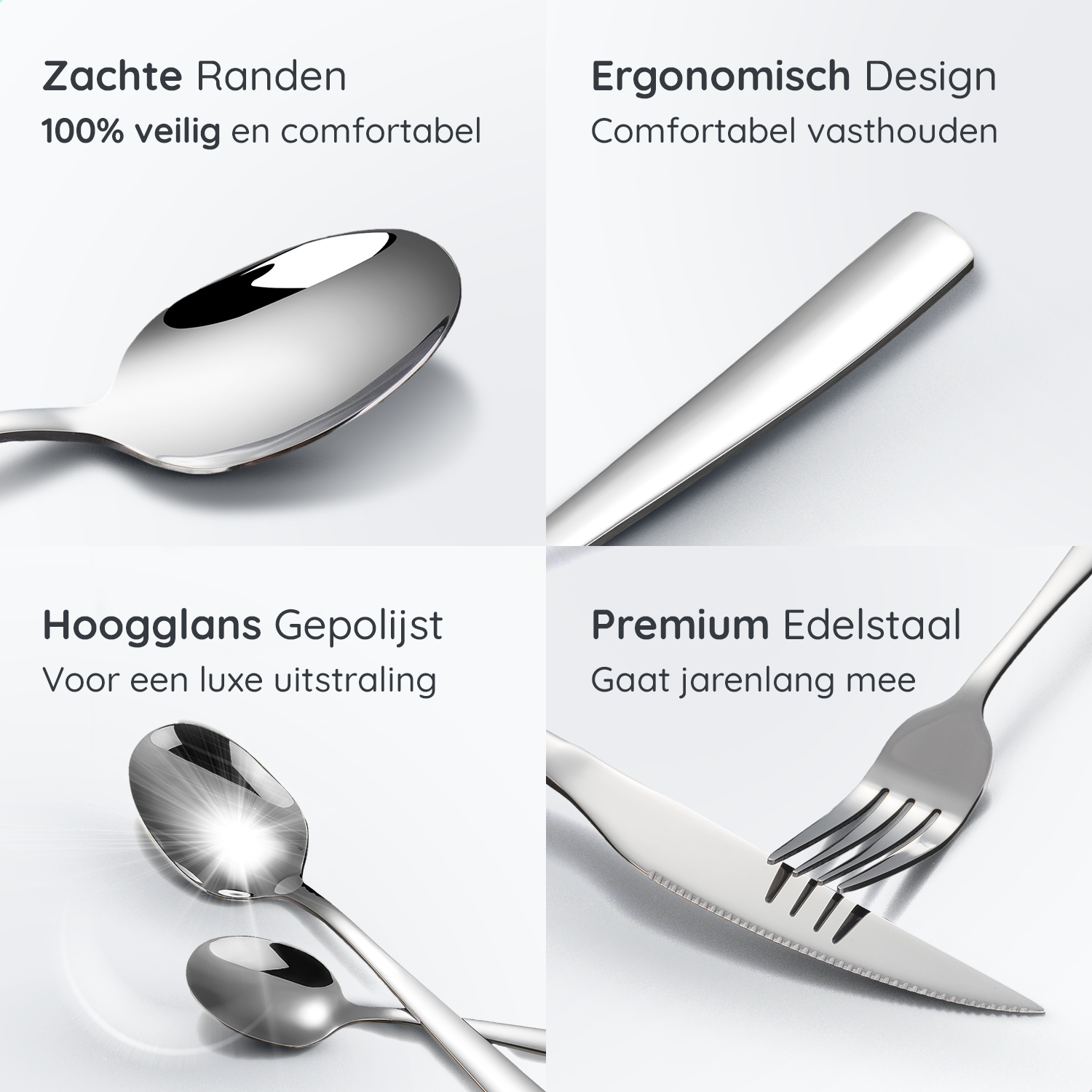 Bestekset Essential - 12 Personen / Zilver 18.0 Edelstaal
