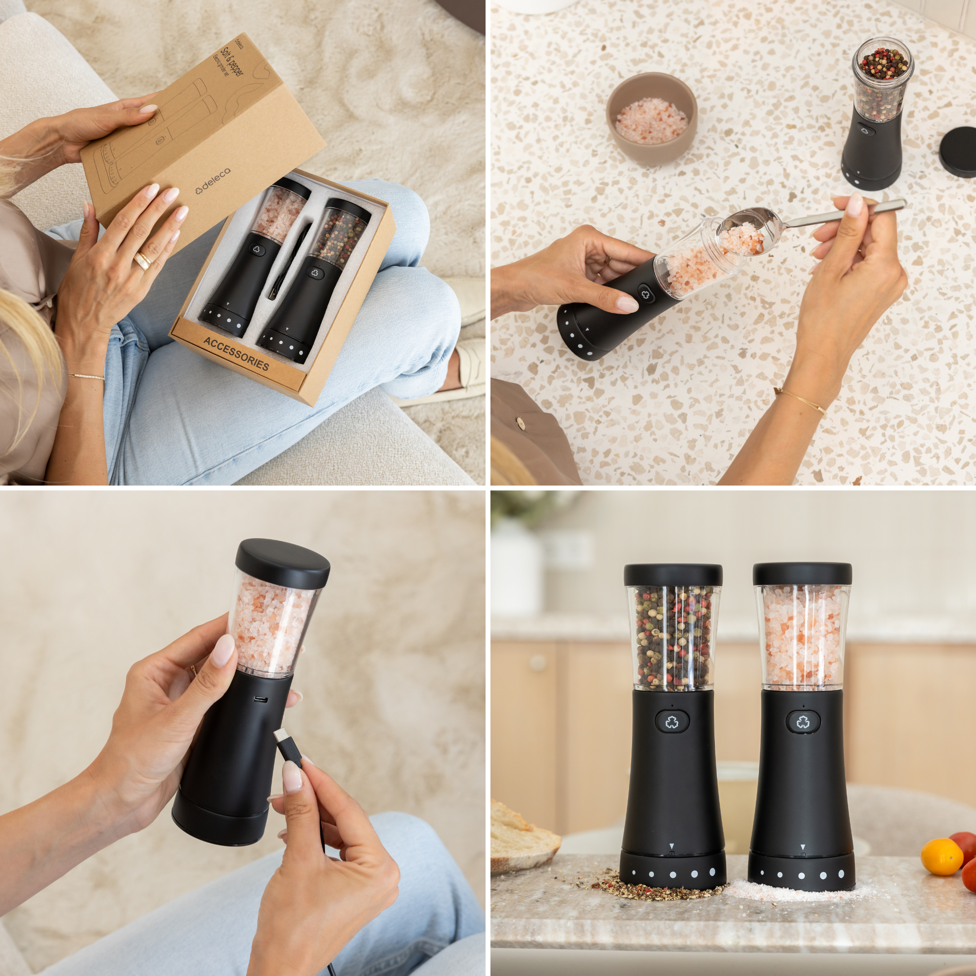 Peper en zoutmolen set Gustaro