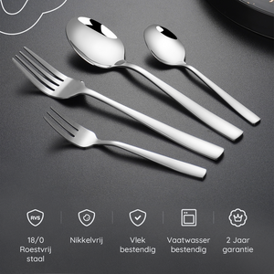 Bestekset Essential - 8 Personen / Zilver 18.0 Edelstaal
