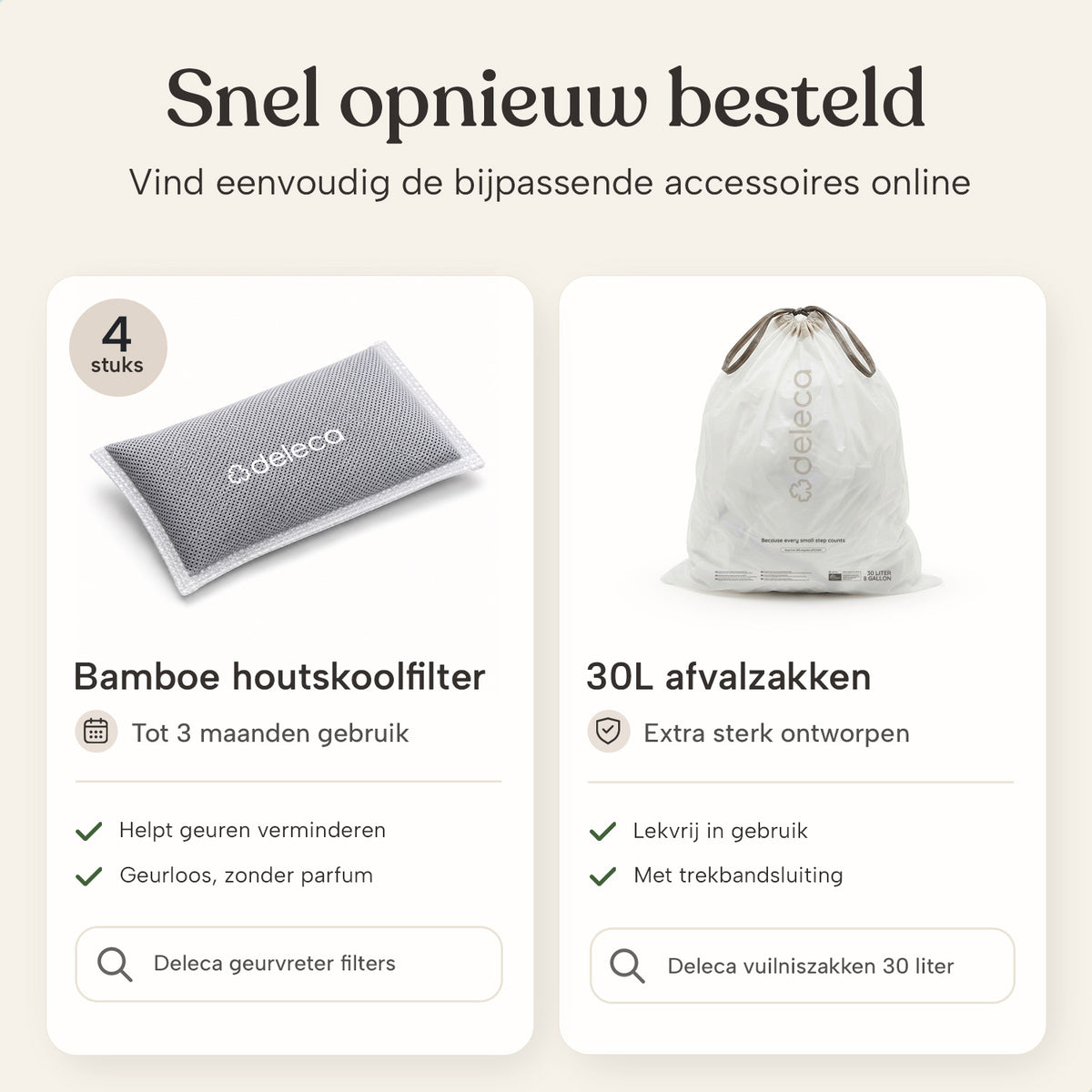 FreshAura Prullenbak 60L (2x30L) - Zwart
